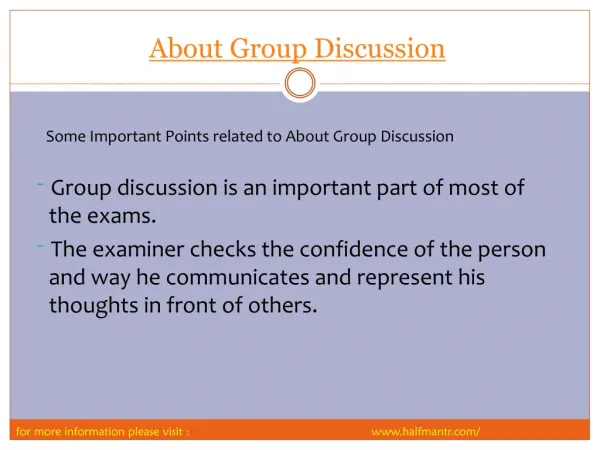 some important point About Group Discussion