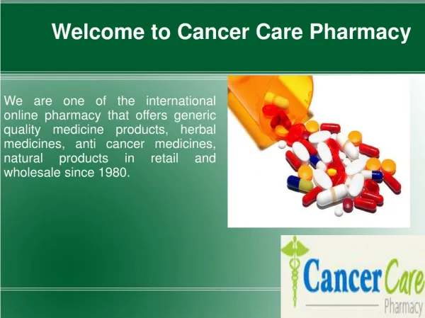 Buy Anti Cancer Drugs - Get Affordable Range of Anti Cancer