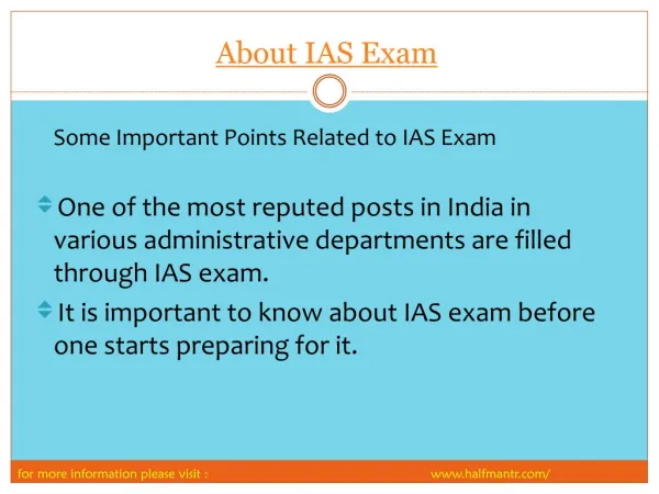 some points About IAS Exam