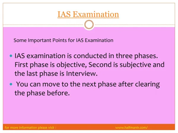 Few Steps For IAS Examination