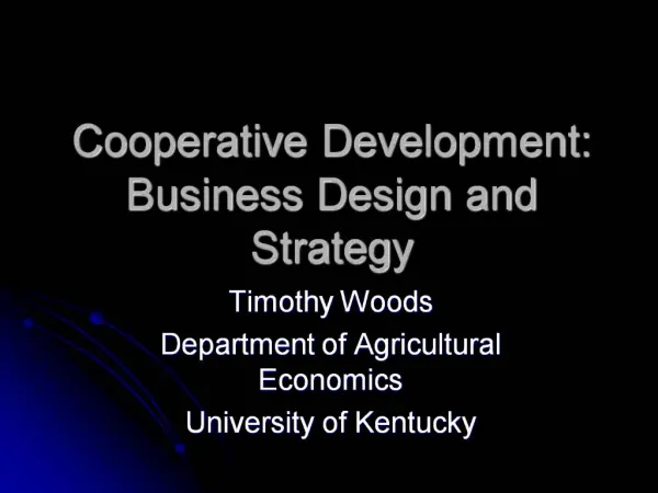 What is a Cooperative Business?