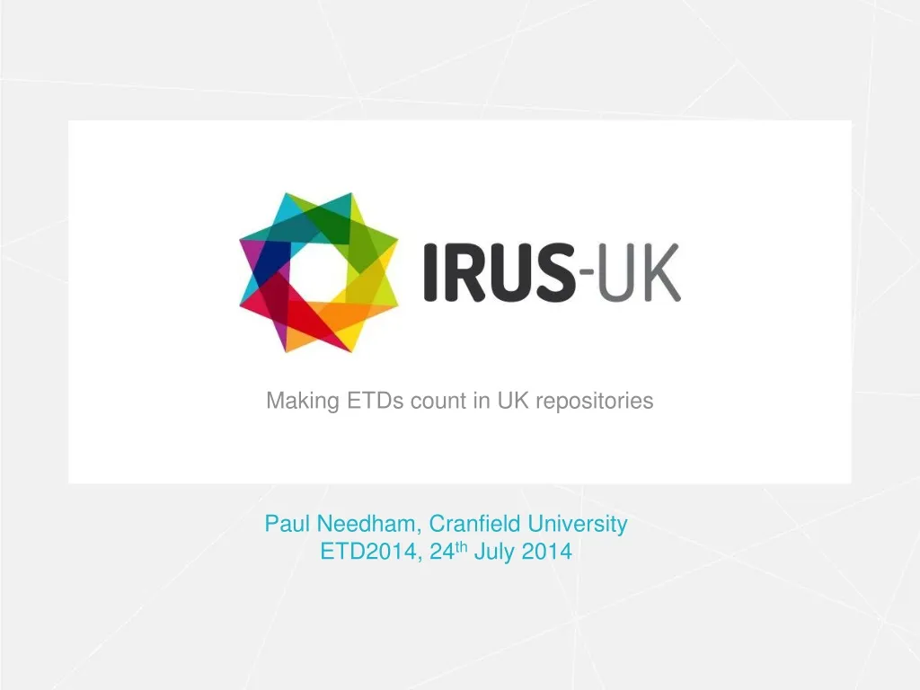 making etds count in uk repositories