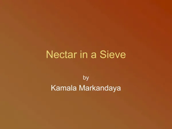 Nectar in a Sieve