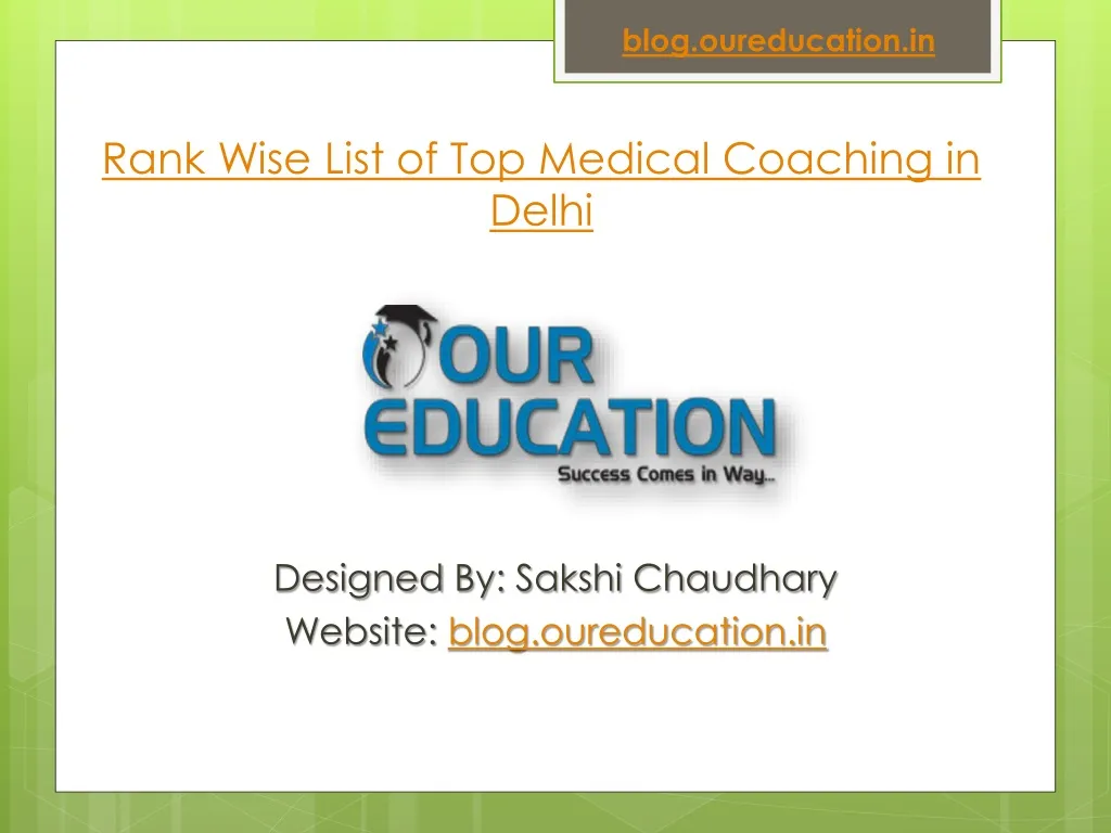 rank wise list of top medical coaching in delhi