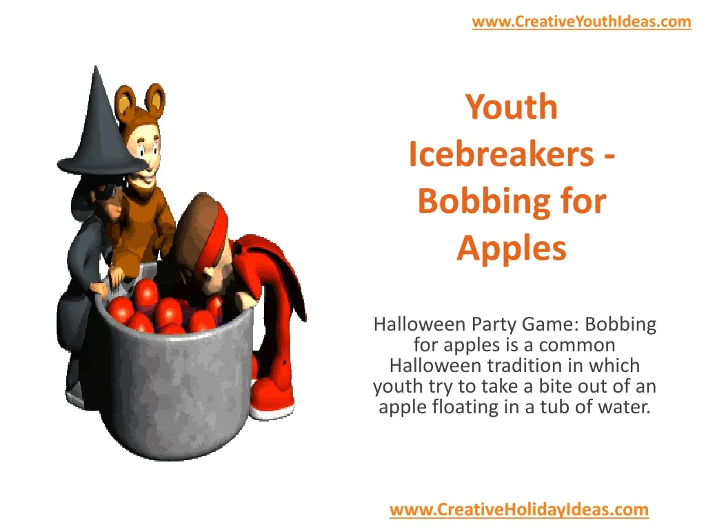 youth icebreakers bobbing for apples