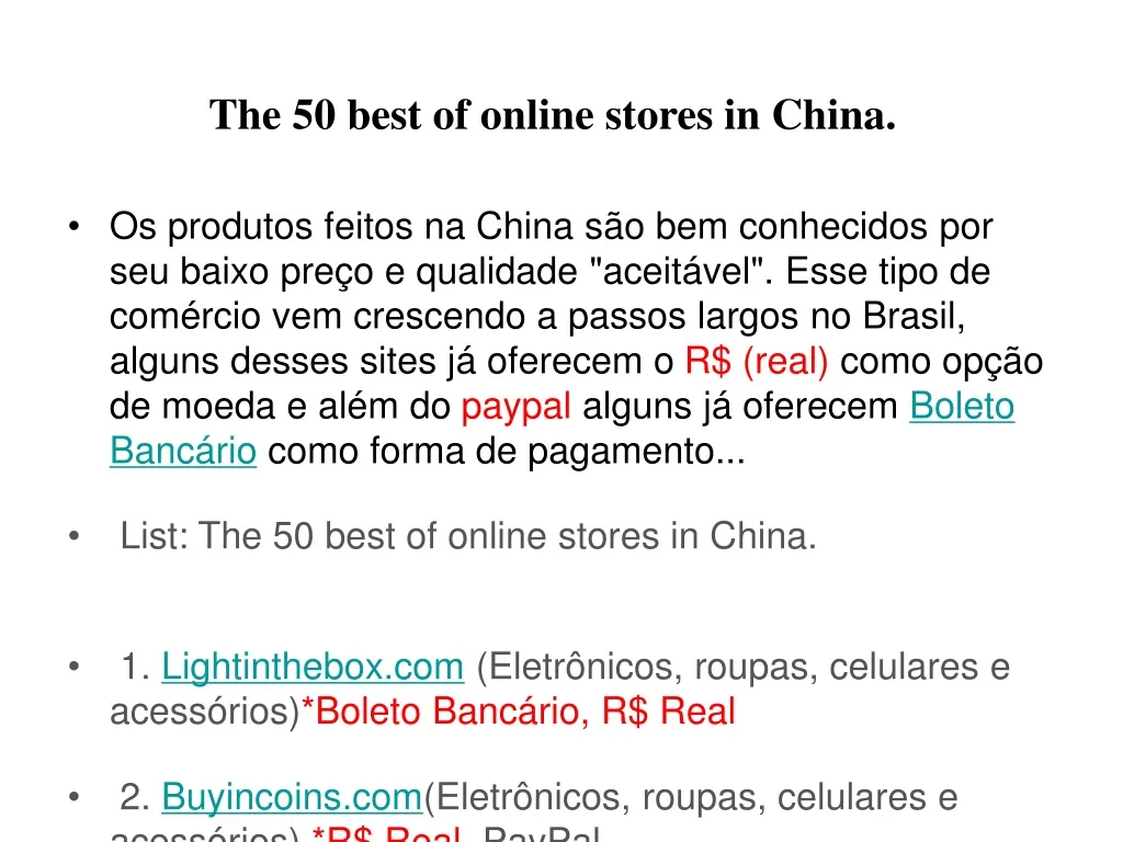 the 50 best of online stores in china