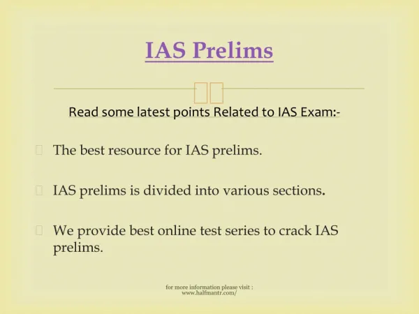 Latest point about IAS Prelims
