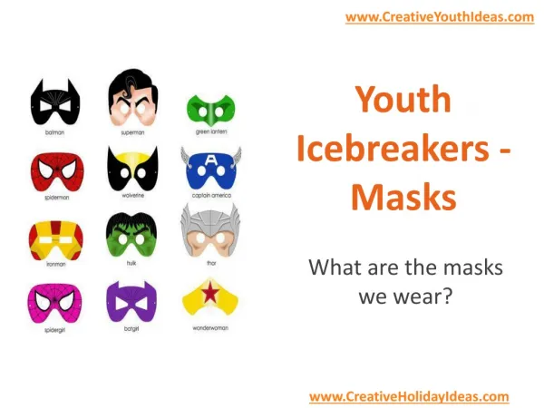 Youth Icebreakers - Masks