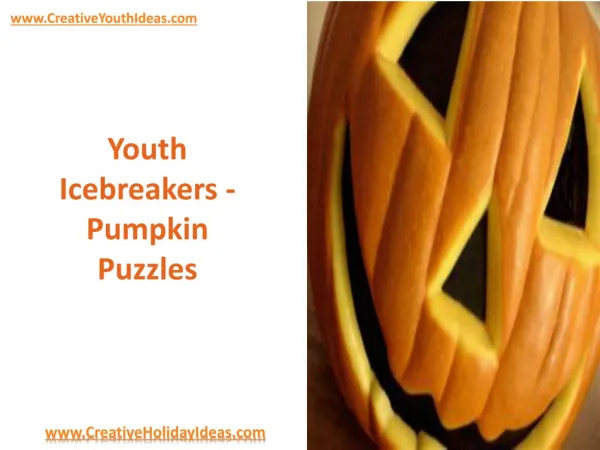 Youth Icebreakers - Pumpkin Puzzles