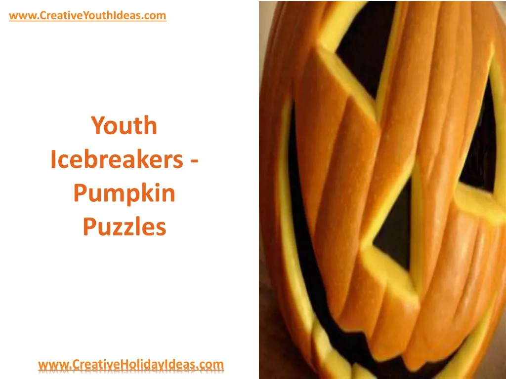 youth icebreakers pumpkin puzzles