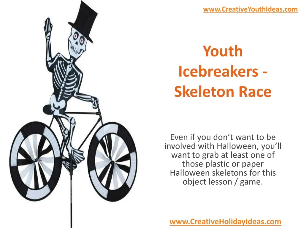 youth icebreakers skeleton race