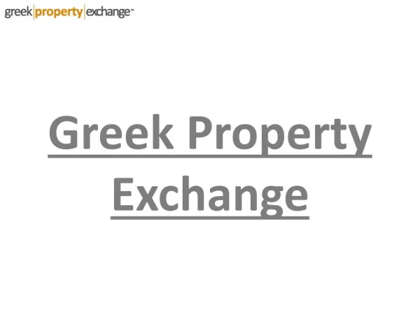 Properties In Greece