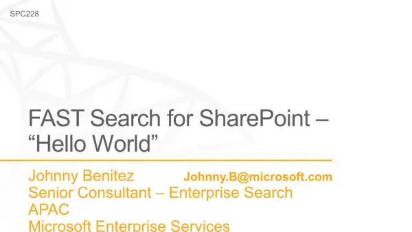 FAST Search for SharePoint – “Hello World”