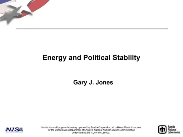 Energy and Political Stability