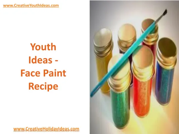 Youth Ideas - Face Paint Recipe