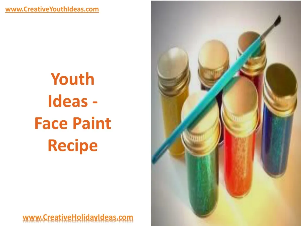 youth ideas face paint recipe