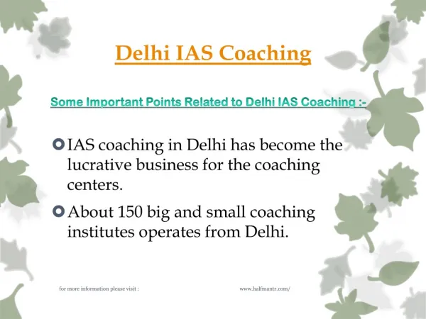 Discussion about Delhi IAS Coaching