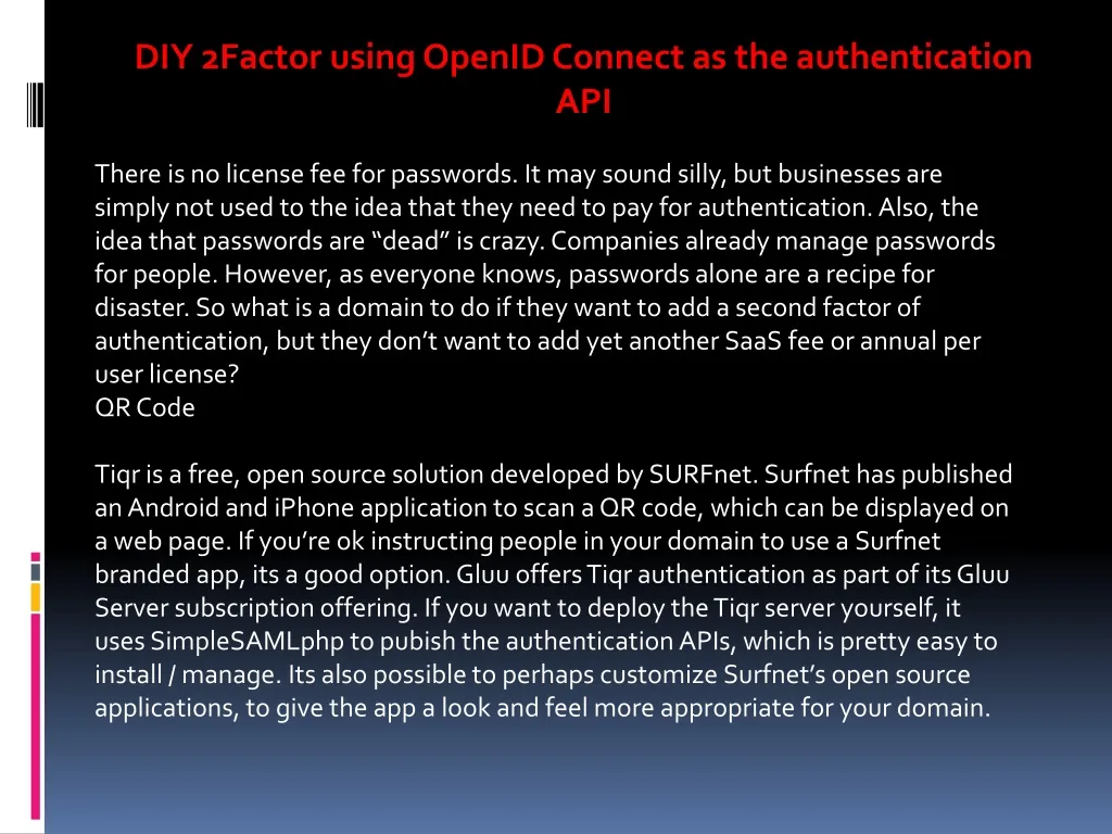 diy 2factor using openid connect
