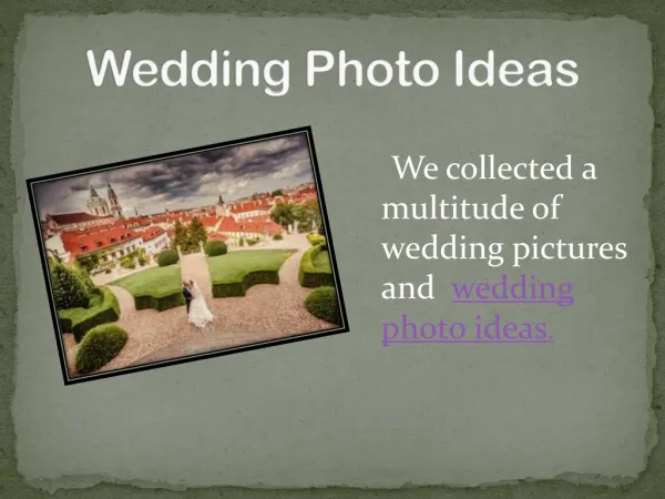 Wedding Picture Ideas