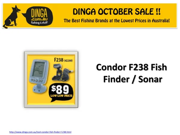 Condor F238 Fish Finder / Sonar in october sale at Dinga !