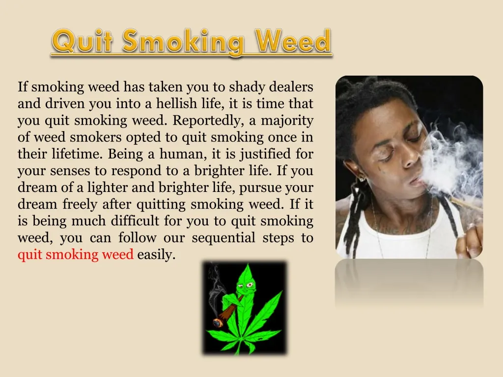 quit smoking weed