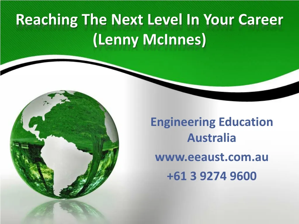 reaching the next level in your career lenny mcinnes