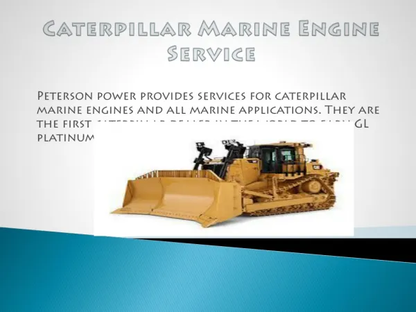 Caterpillar Marine Engine Service | Peterson Power