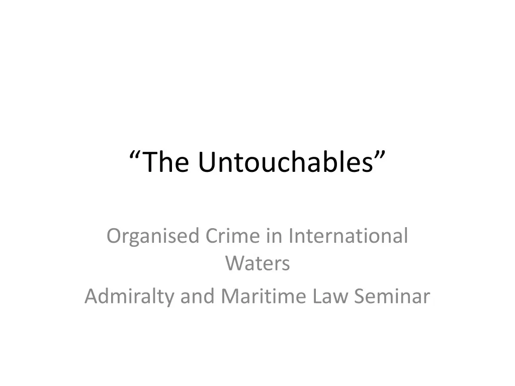 the untouchables