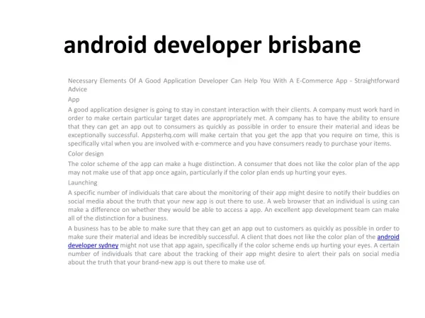 android developer canberra
