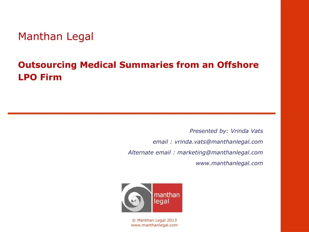 manthan legal outsourcing medical summaries from an offshore lpo firm