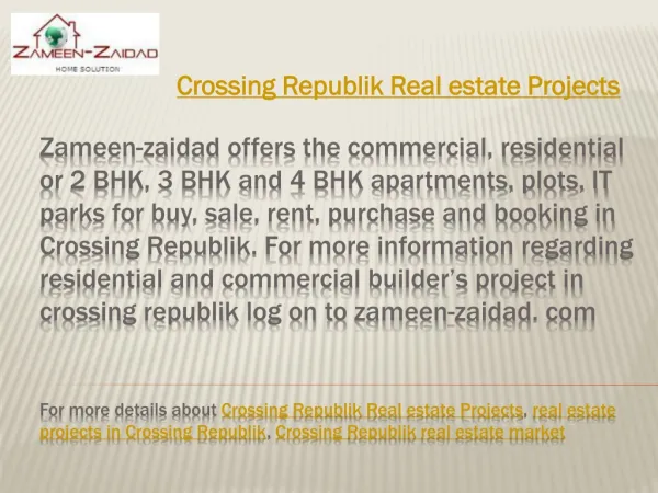 Crossing Republik Real estate Projects