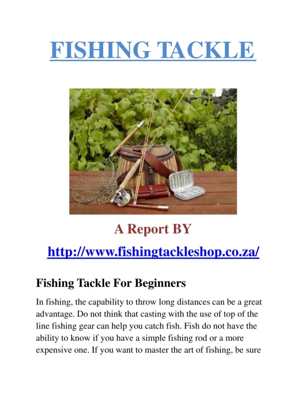 Fishing Tackle Shop