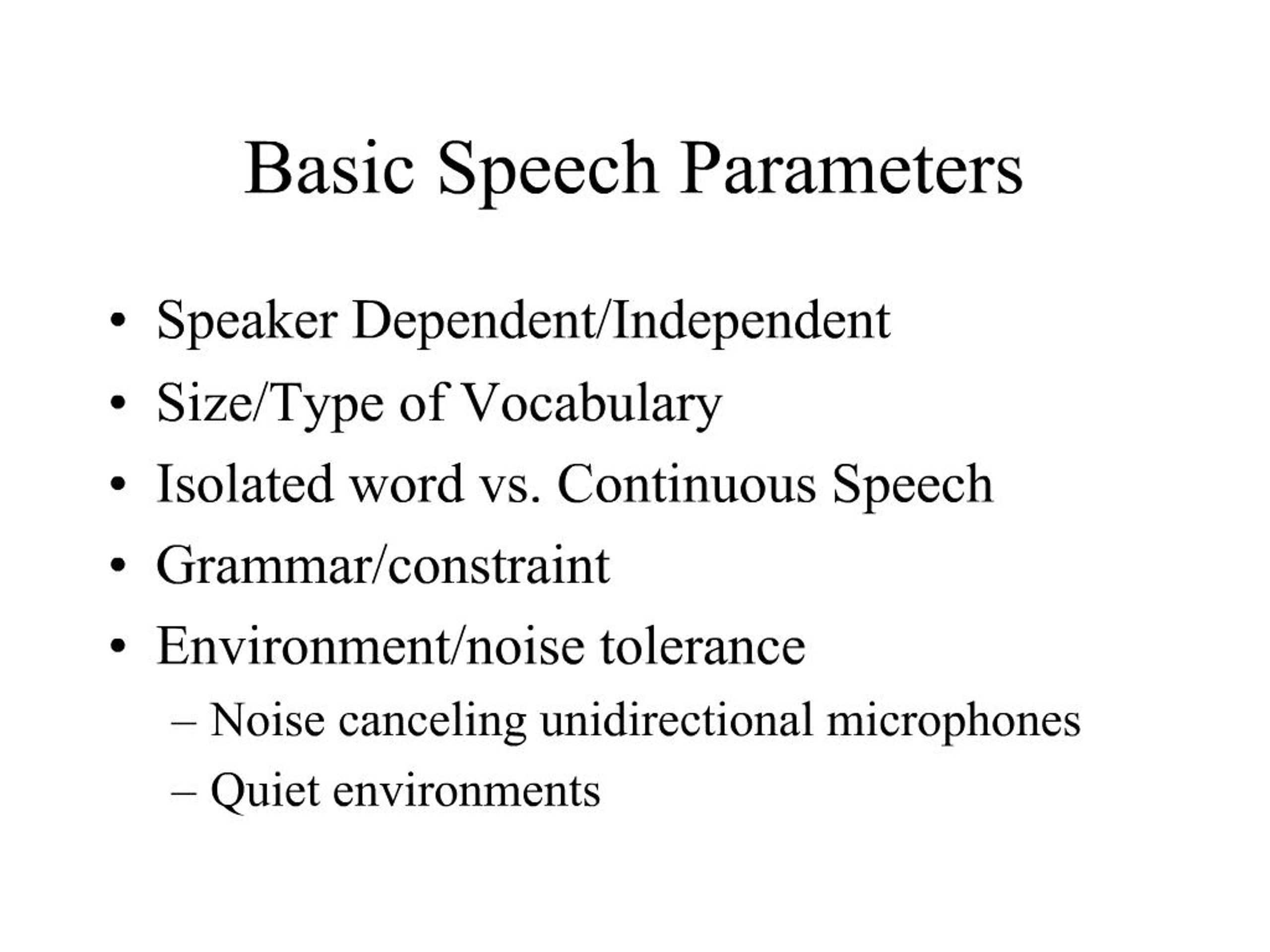 PPT - Basic Speech Parameters PowerPoint Presentation, free download ...