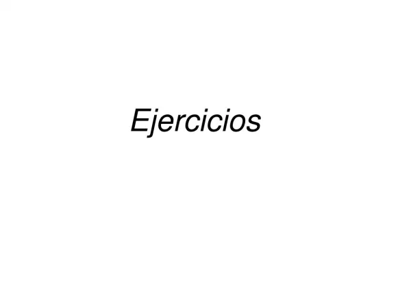 ejercicios