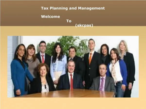 Tax Planning and Management