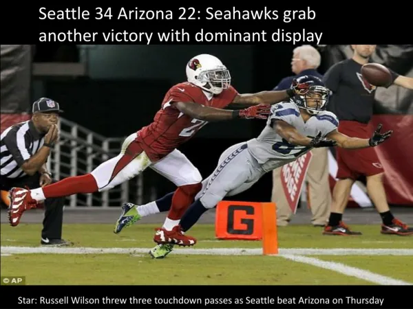 Seattle 34 Arizona 22: Seahawks grab another victory