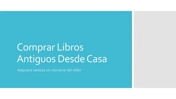comprar libros antiguos desde casa