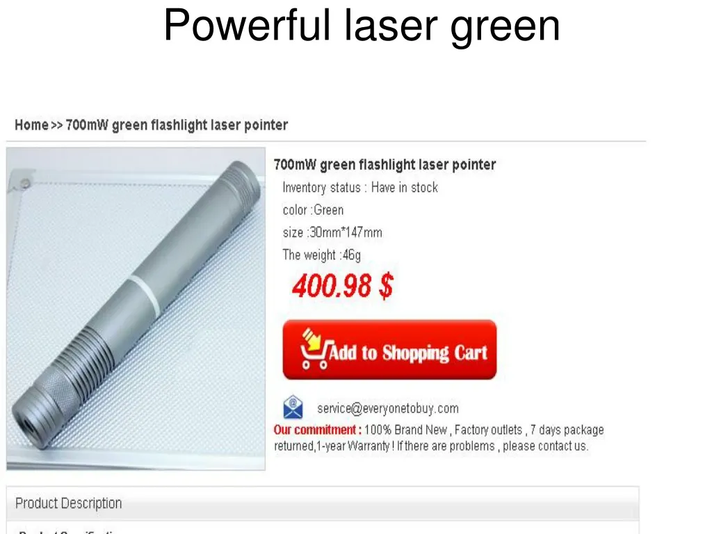 powerful laser green