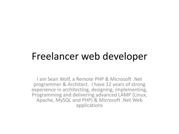 Freelance Web Developer | Freelance Web Designer | Design Mi