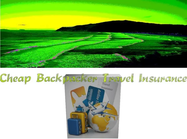 Cheap Backpacker Travel Insurance