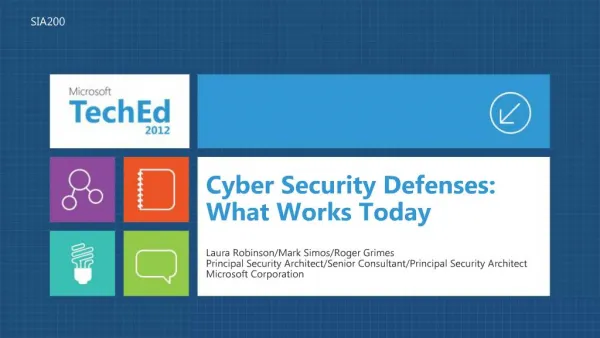Cyber Security Defenses: What Works Today