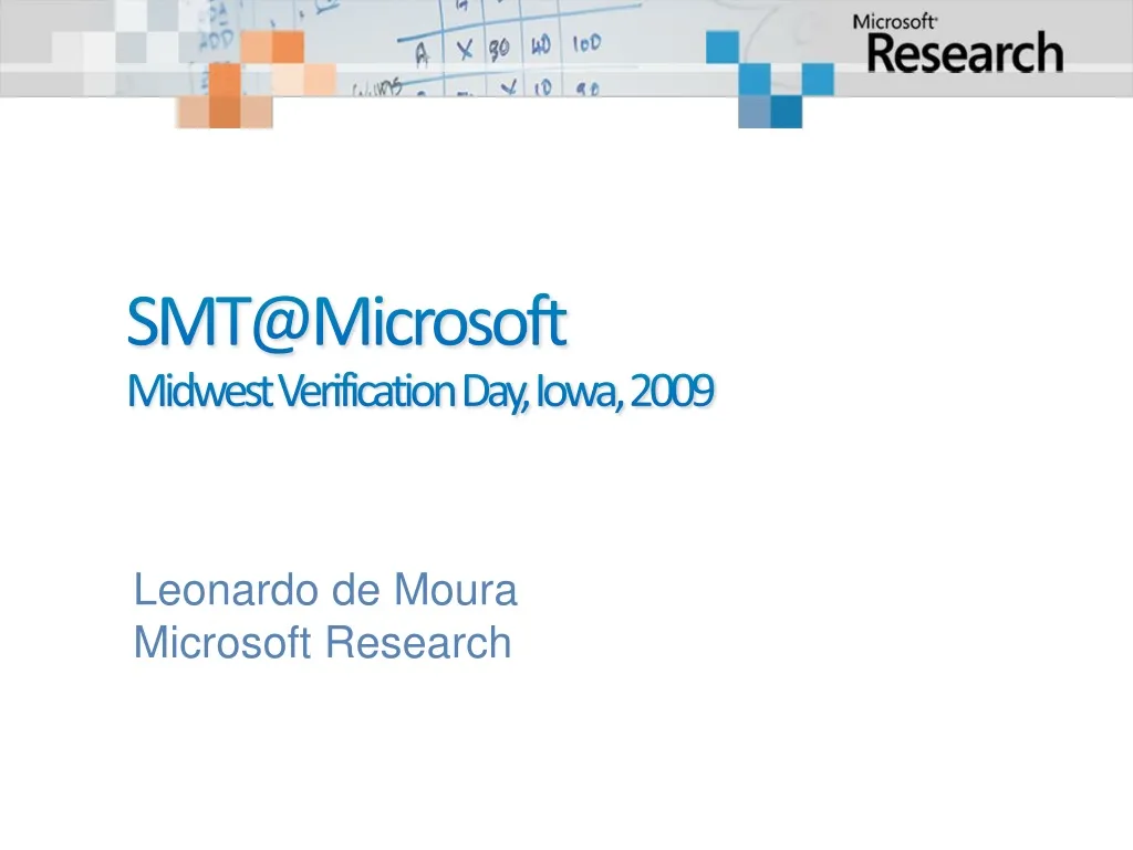 smt@microsoft midwest verification day iowa 2009
