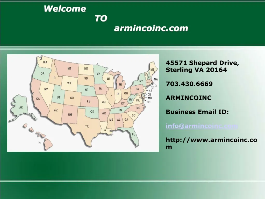 welcome to armincoinc com