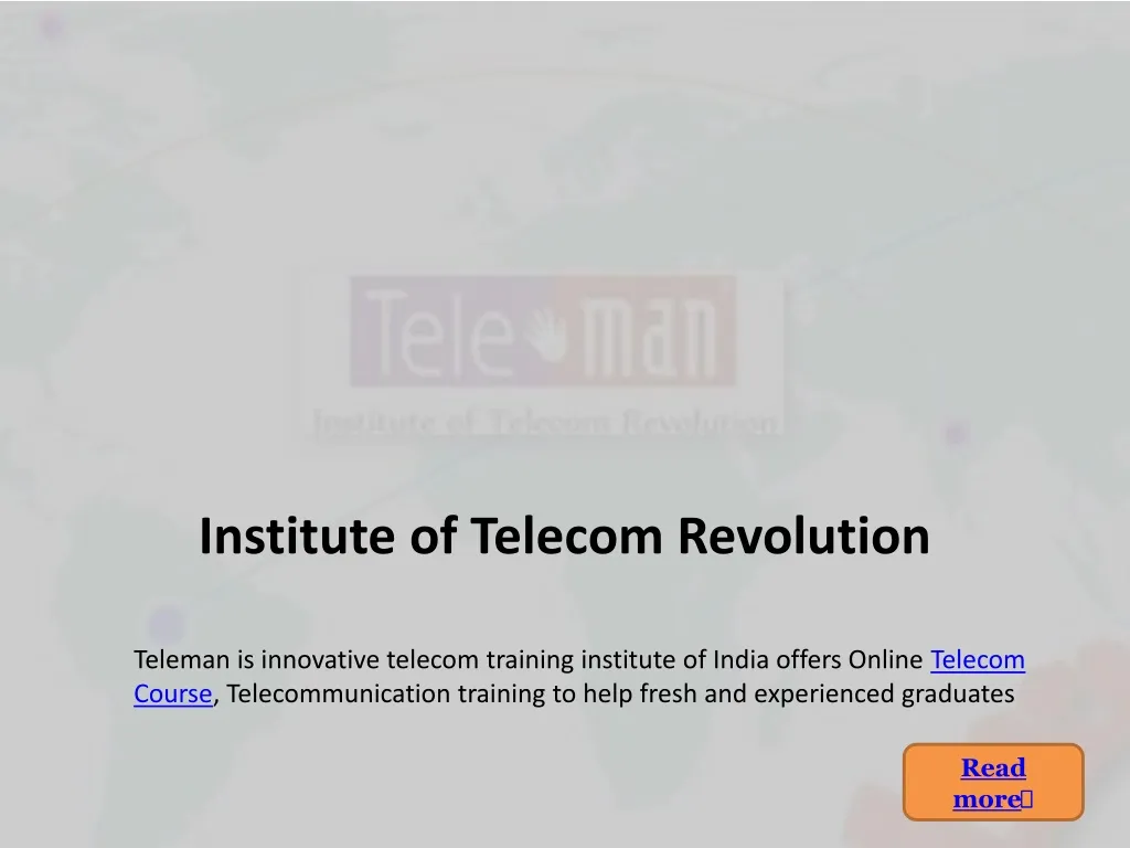 institute of telecom revolution