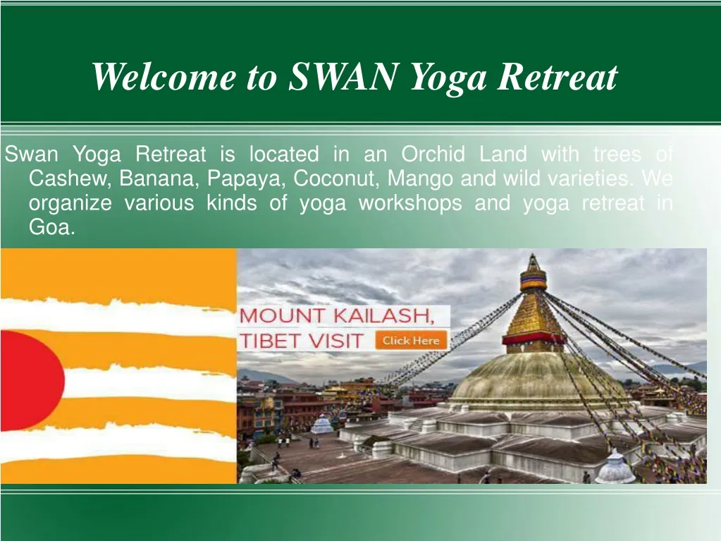 welcome to swan yoga retreat
