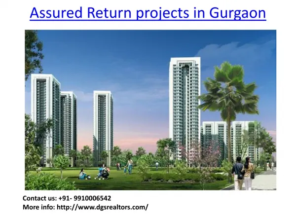 Assured Return Projects in Gurgaon