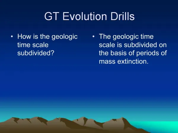 GT Evolution Drills