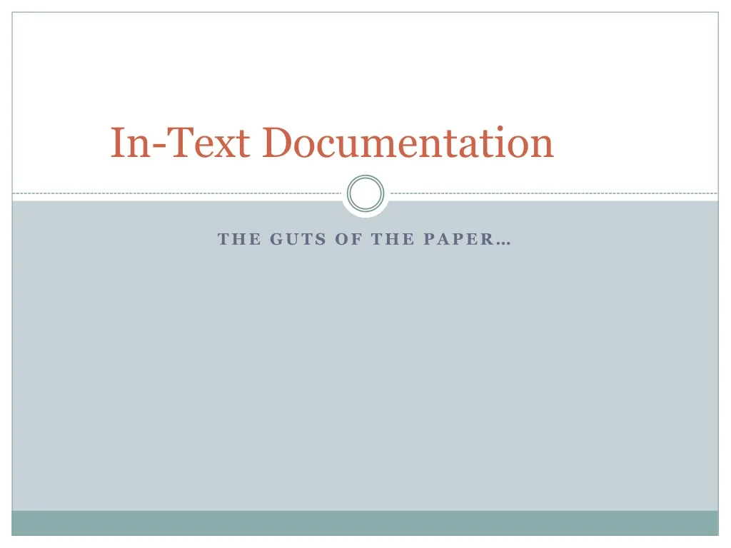 in text documentation