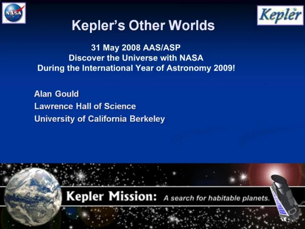 Kepler’s Other Worlds