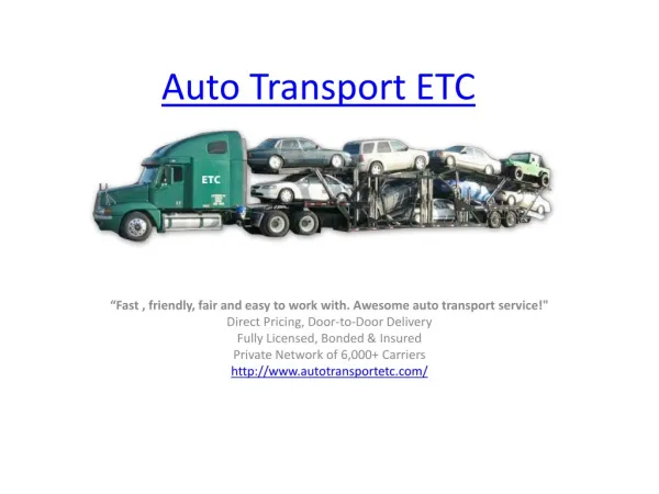 Auto Transport Etc